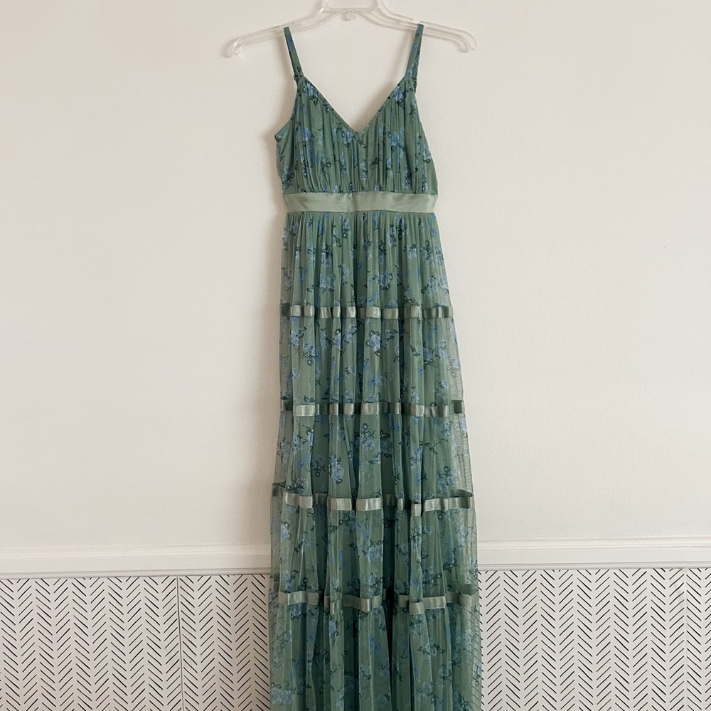 ASOS Anaya With Love Green Maxi Dress for Prom, Bridesmaid, Wedding Guest S US 4